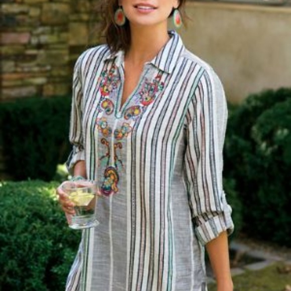 Soft Surroundings Tops - Soft Surroundings Aruba Pullover Tunic Top L
